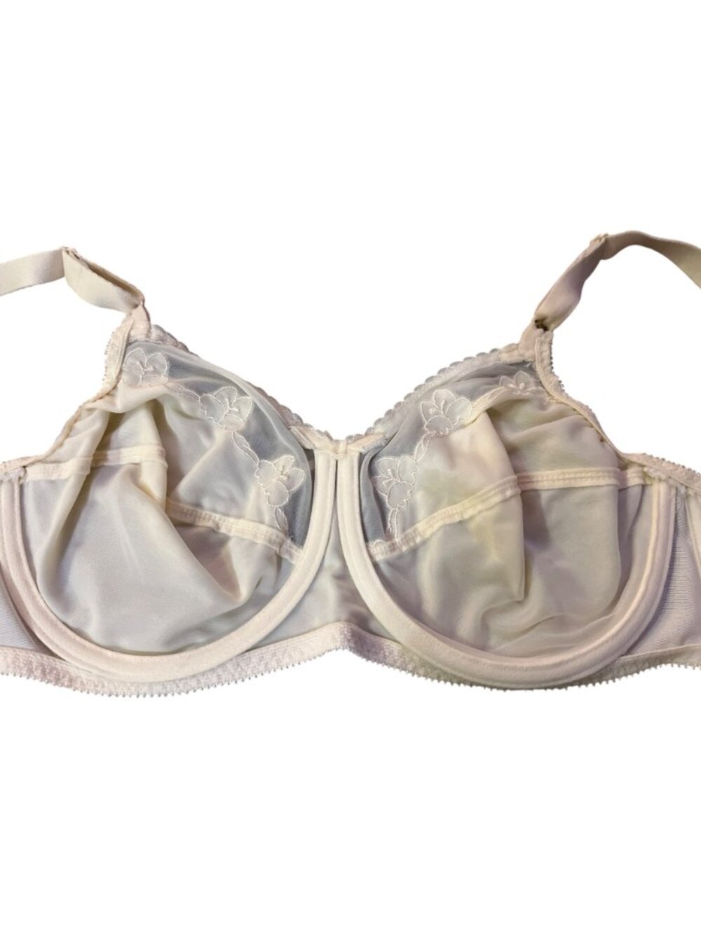 Full Coverage Bali Nude Bra Womens 38C Used Lace Mesh Underwire 0180 - Picture 7 of 13